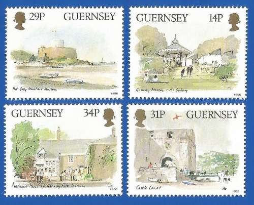 Guernsey 1986 Museum -MNH-Thematic-Places of Interest-Art-Painting