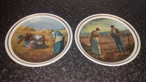 2 x Display Plates-Royal Decor-Handdecorated-Made In South Africa-Collectable-Vintage