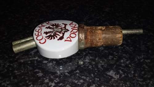 Vintage-Collectable-Cossack Vodka stopper-Pourer-Dispenser