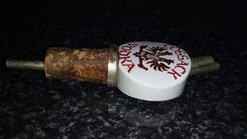 Vintage-Collectable-Cossack Vodka stopper-Pourer-Dispenser
