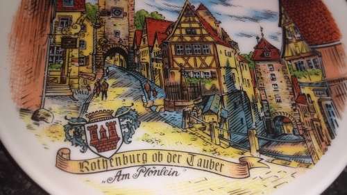 Vintage-Collectable-Small Display Plate-Rothenburg