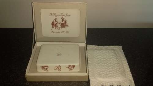 Wedgwood - Wiggins Teape Group Butterdish in Original Box  Vintage-Collectable-