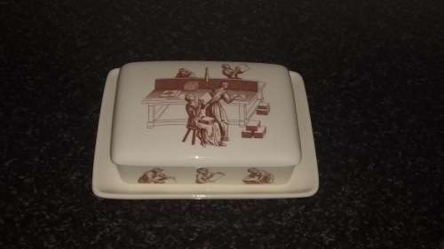 Wedgwood - Wiggins Teape Group Butterdish in Original Box  Vintage-Collectable-