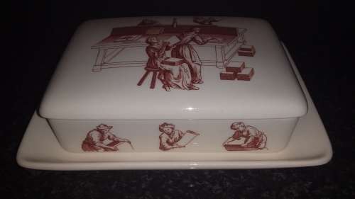 Wedgwood - Wiggins Teape Group Butterdish in Original Box  Vintage-Collectable-