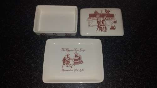 Wedgwood - Wiggins Teape Group Butterdish in Original Box  Vintage-Collectable-