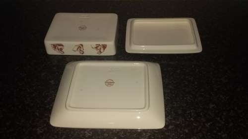 Wedgwood - Wiggins Teape Group Butterdish in Original Box  Vintage-Collectable-