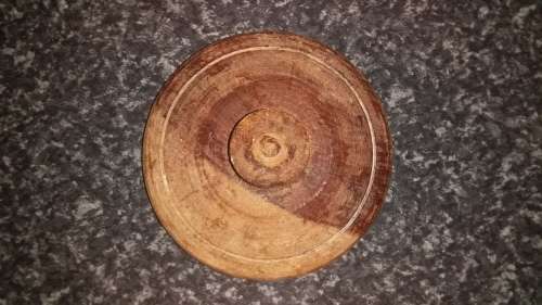 Collectable Wood Crafts- Wood bowl with lid-No Name-Un Polished