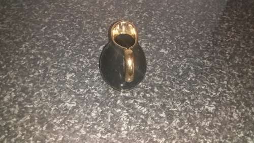 Crescent Ware pottery Black and gold trim Vintage-Collectable-Small Ornament