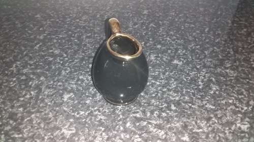 Crescent Ware pottery Black and gold trim Vintage-Collectable-Small Ornament
