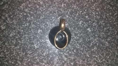 Crescent Ware pottery Black and gold trim Vintage-Collectable-Small Ornament