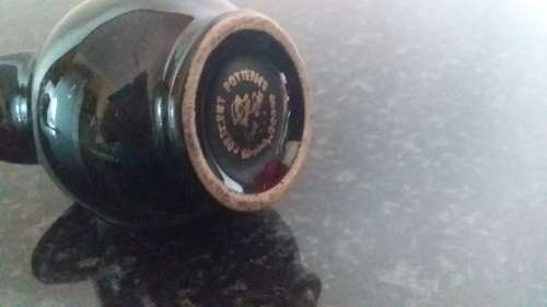 Crescent Ware pottery Black and gold trim Vintage-Collectable-Small Ornament