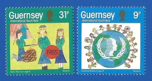 Guernsey 1985 International Youth Year -MNH-Thematic-Youth Year-Symbol