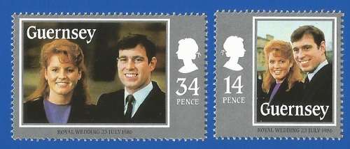 Guernsey 1986 Royal Wedding -MNH-Thematic-Famous People
