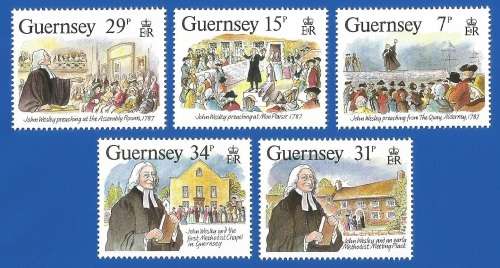 Guernsey 1987 The 200th Anniversary of the visit from John Wesley-MNH-Thematic-Famous Person