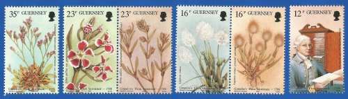 Guernsey 1988 Joshua Gosselins Flora -MNH-Thematic-Flora-Famous Person