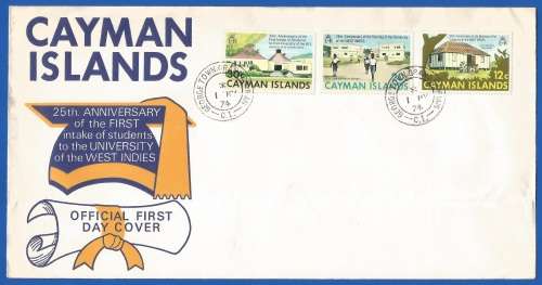 Cayman Islands-FDC 1974 The 25th Anniversary of the West Indi-Thematic-Places of Interest-University
