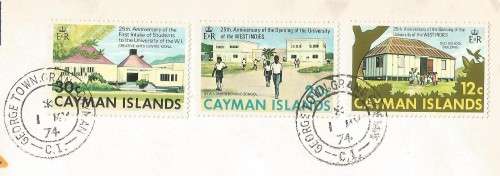 Cayman Islands-FDC 1974 The 25th Anniversary of the West Indi-Thematic-Places of Interest-University