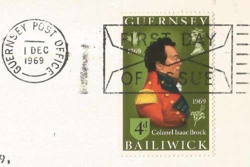 Bailiwick of Guernsey-FDC-1969 The 200th Anniversary of the Birth of Ge-Cover-Thematic-Famous Person
