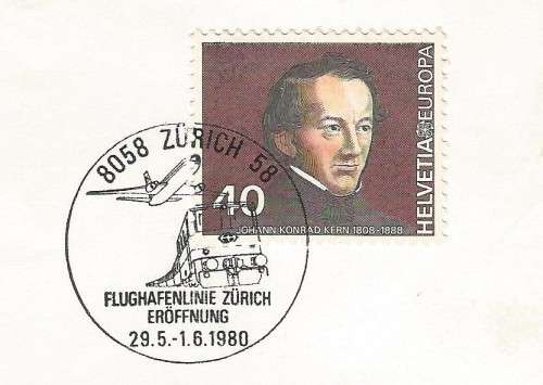 Helvetia-FDC-1980 Philatelic Exhibition -Cover-Thematic-Famous Person