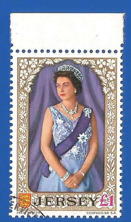 Jersey- 1969 Definitive Issue £1-Used-Thematic-Famous Person