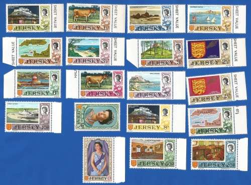 Jersey- 1970 -1971 Definitive Issue - New ValueMNH-Thematic-Scenery-Places of Interest-Famous Person