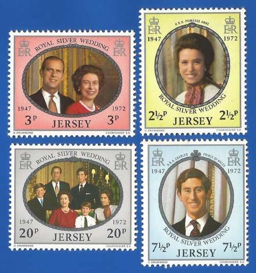 Jersey 1972 Royal Silver Wedding -MNH-Thematic-Famous People