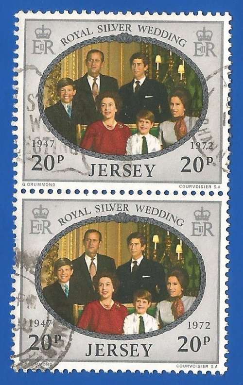 Jersey 1972 Royal Silver Wedding -Used-Thematic-Famous People