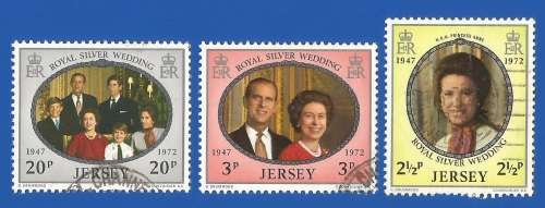 Jersey 1972 Royal Silver Wedding -Used-Thematic-Famous People