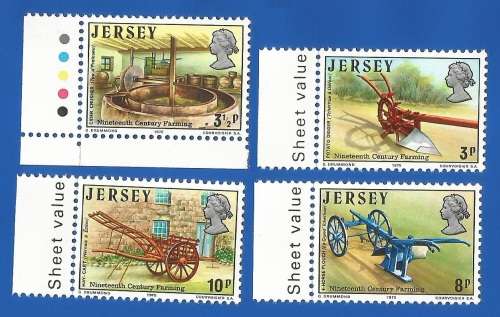 Jersey 1975 The 19th Century Farming -MNH-Thematic-Farming