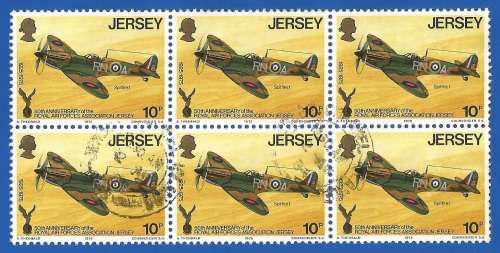 Jersey 1975 The 50th Anniversary of the Royal Air Force Association, -Used-Thematic-Transport-Planes