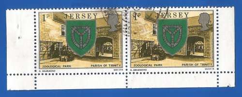 Jersey1976 Definitive Issue -Used-Thematic-Symbol-Places of Interest. Possible booklet pair