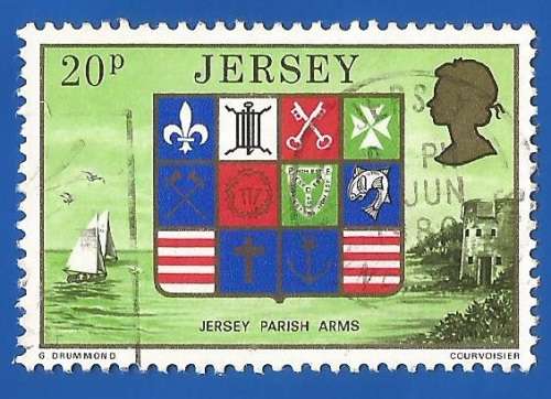 Jersey 1976 Definitive Issue - Coat of Arms -Used-Thematic-Symbol-Places of Interest
