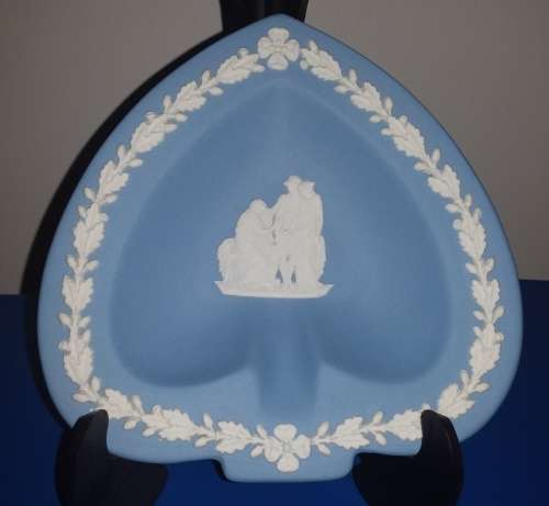 Blue jasper ware Wedgwood-Made In England-Ashtray