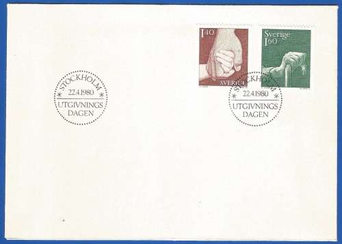 Sweden-1980 Take Care of -Cover-FDC-Cancel-Thematic-Symbol