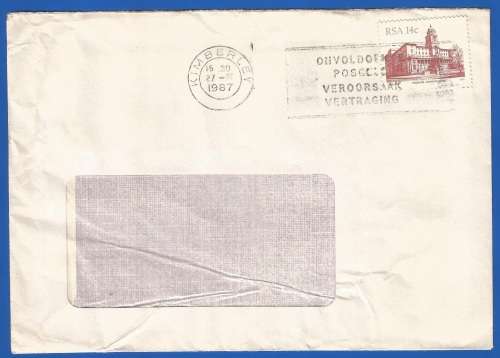 RSA-Domestic Mail-Cover-Cancel-Thematic-Buildings-Places of Interest