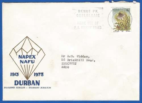 RSA-Domestic Mail-Cover-Cancel-Thematic-Flora NAPEX Cover