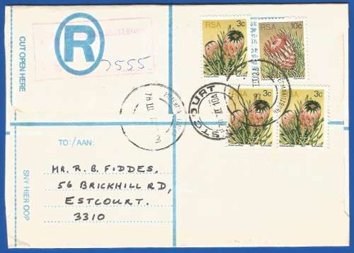 RSA-Domestic Mail-Cover-Cancel-Thematic-Flora