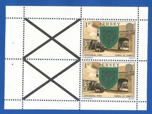 Jersey-MNH-1p-Booklet Pane-Thematic-Symbol-Places of Interest