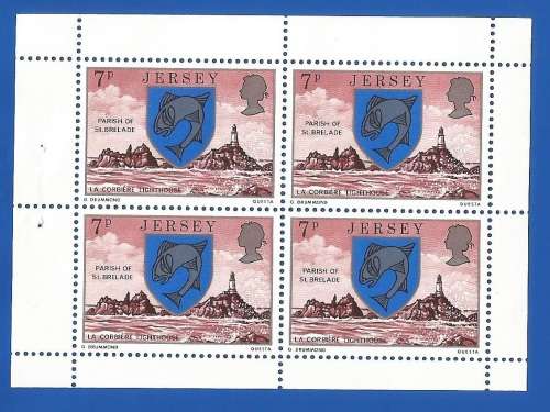 Jersey-MNH-7p-Booklet Pane-Thematic-Symbol-Places of Interest