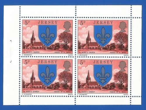 Jersey-MNH-5p-Booklet Pane-Thematic-Symbol-Places of Interest