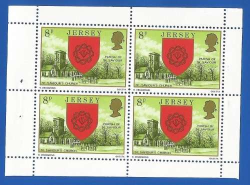 Jersey-MNH-8p-Booklet Pane-Thematic-Symbol-Places of Interest