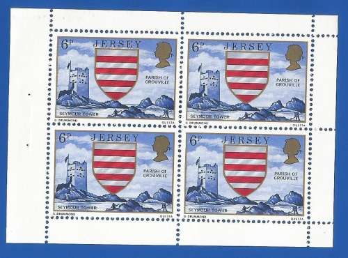 Jersey-MNH-6p-Booklet Pane-Thematic-Symbol-Places of Interest