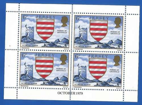Jersey-MNH-1979-6p-Booklet Pane-Thematic-Symbol-Places of Interest