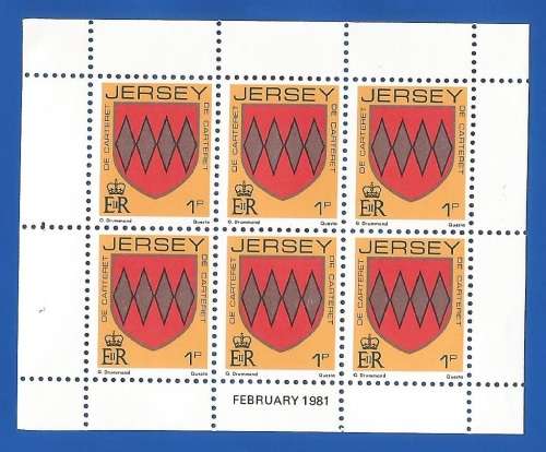 Jersey-MNH-1981-1p-Booklet Pane-Thematic-Symbol