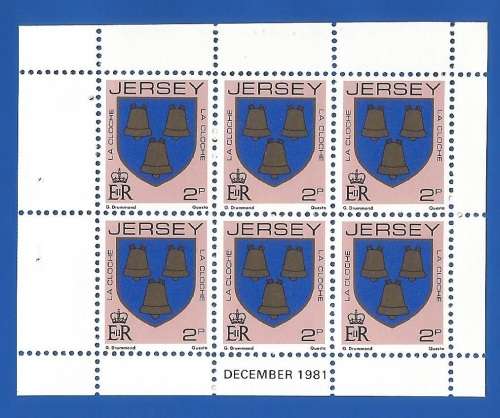 Jersey-MNH-1981-2p-Booklet Pane-Thematic-Symbol