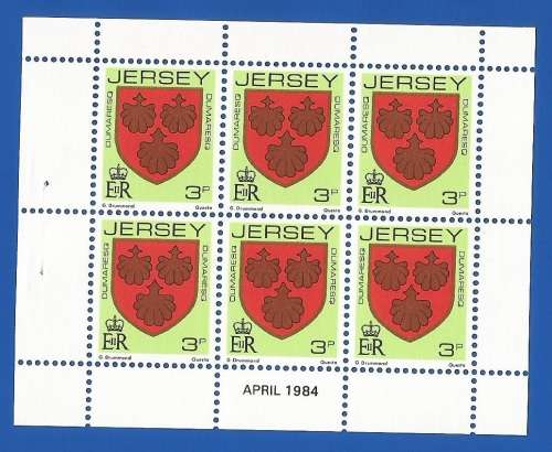 Jersey-MNH-1984-3p-Booklet Pane-Thematic-Symbol