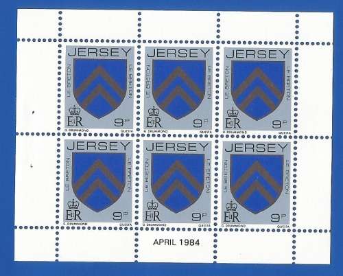 Jersey-MNH-1984-9p-Booklet Pane-Thematic-Symbol