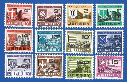 Jersey- 1978 Postage Due Stamps MNH-Thematic-Symbol-Places of Interest
