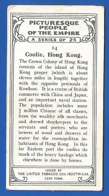 Vintage-Collectable-1xCigarette/Tobacco Card-People Of The Empire-No14-Culture