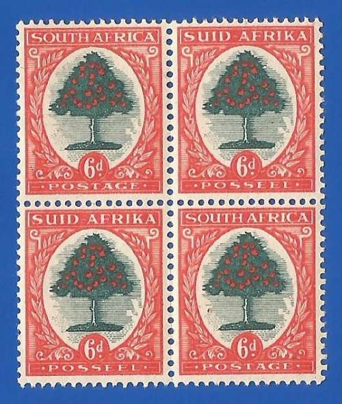 Union of South Africa SACC60a -MNH-6d-Block-Thematic-Flora-Tree